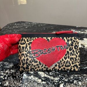 Brighton Red and Leopard Print Clutch